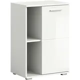 inn.furn Schuhschrank weiß Hochglanz 55 cm mit 5 Fächern Grazie