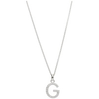 Smart Jewel Kette mit Anhänger »Kette Buchstabe G mit Zirkonia Steine, Silber 925 silberfarben