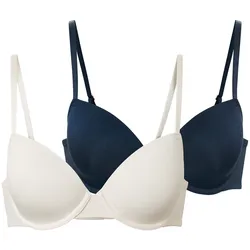 Tchibo - 2 Schalen-BHs - Damen - Gr. 75C - dunkelblau