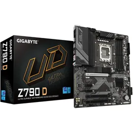 Gigabyte Z790 D Motherboard - Unterstützt Intel Core 14. Generation CPUs, 12+1+1 Phasen, bis zu 7600MHz DDR5, 3xPCIe 4.0 M.2, 2.5GbE LAN, USB 3.2 Gen 2