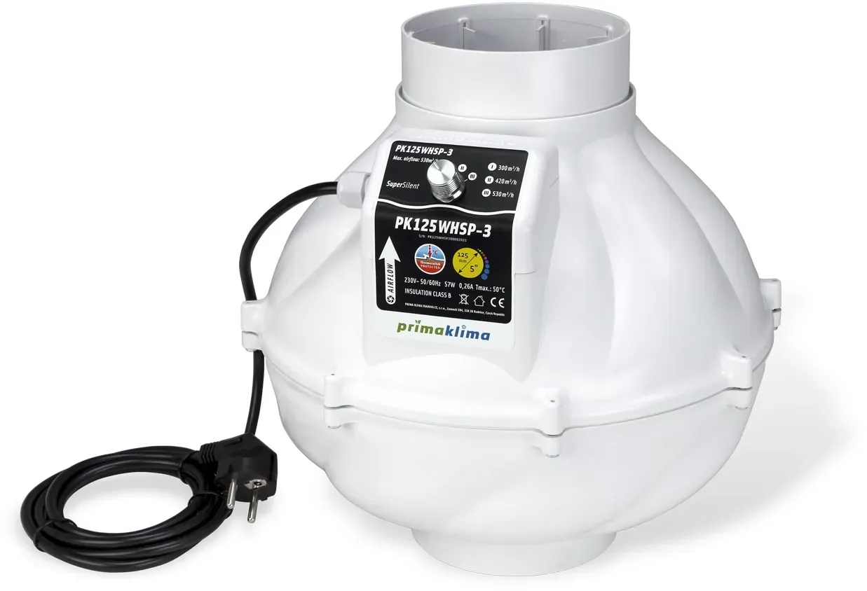 PrimaKlima Whisperblower 3-Speed (530 m3/h), PK125-WHSP-3