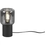 Trio Leuchten Tischleuchte Nico E27, schwarz, Metall/Glas