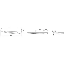 Laufen ILBAGNOALESSI Ablage, mit Handtuchschlitz, 630x175x50mm, H8709721880001, Farbe: Kaffee matt
