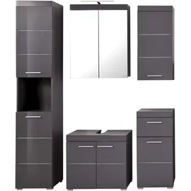 trendteam Amanda 6-tlg. Hochglanz Grau