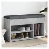 vidaXL Schuhbank 82 x 45,5 x 32 cm grau / betongrau