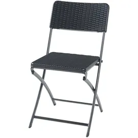 [en.casa] Mark Klappstuhl 81 x 58 x 45 cm schwarz 2 St.