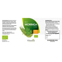 ORIGINAL BIO MORINGA, das Nährstoffwunder in einer Kapsel, perfekte Zusammensetzung aller wichtigen Nährstoffe, hochdosiertes Bio Moringa Oleifera (90 Kapseln, 3-Monatspack)