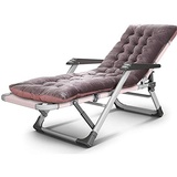 WANGFENG Liegen Liegenauflage Für Sonnenliege Hoch Senioren Mit Kissen Saunaliege Auflage Extrabreit Deckchair Liege Gartenliege Liegender Recliner Relaxliege Für Balkon Wohnzimmer, Max.150kg