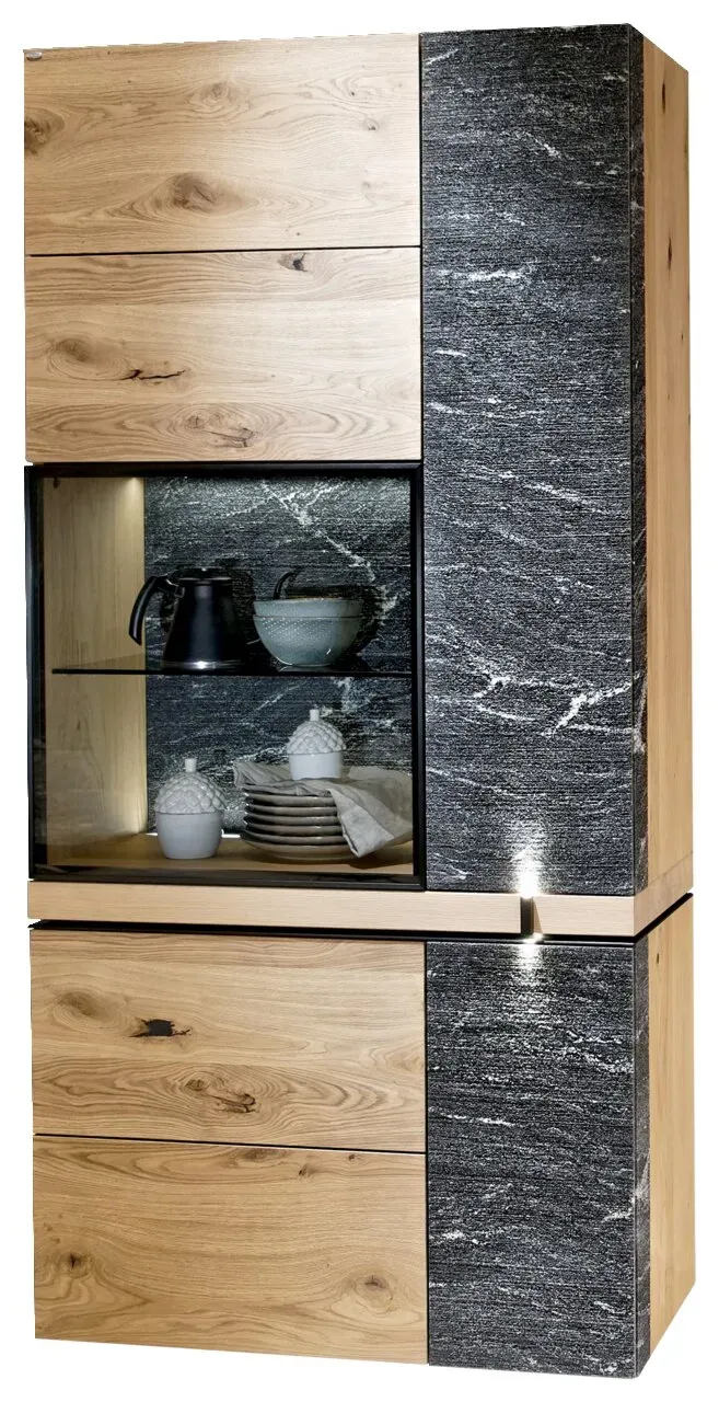 Voglauer Vitrine V-ROCK - B/H/T ca. 96,20x201,60x43,20