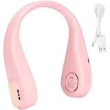 Tragbarer, Wiederaufladbarer, Geräuschloser Nackenventilator Ohne Rotorblätter Für Outdoor-sportarten, Pink, Mini