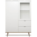 Finori Göteborg 53 Highboard Weiß/Sonoma Eiche