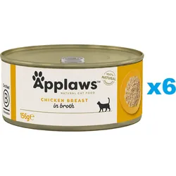 APPLAWS Cat Adult Chicken Breast in Broth Hähnchenbrust in Brühe 6x156g
