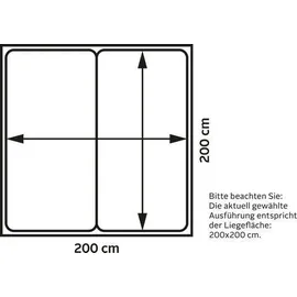 Westfalia Schlafkomfort Boxbett 214 x 214 cm Grau