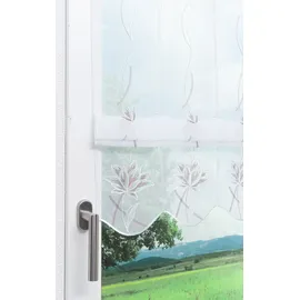 Plauener Spitze® Plauener Spitze Panneaux Kelchblüten (BxH) 80x95cm in orange