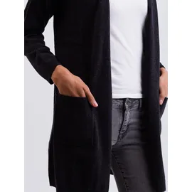 CASH-MERE.CH Strickjacke in Grau-Dunkelgrau-Dunkles Anthrazit L