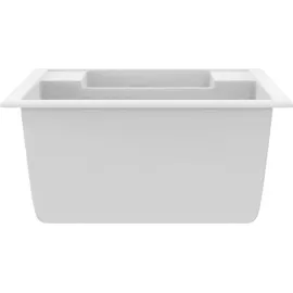 vidaXL Küchenspüle mit Überlauf Doppelbecken Weiß Granit