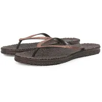 Ilse Jacobsen HORNBÆK | Cheerful01 | Damen Flip Flops mit Glitter | Dänische Design | Sommer Strand Zehentrenner | Prune | 39 EU - 39 EU