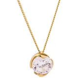 HOPLO Kreuzanhänger Anhänger Zirkonia 375-9 Karat Gold mit vergoldeter Silberkette 55 cm, Made in Germany 55 cm Unisex