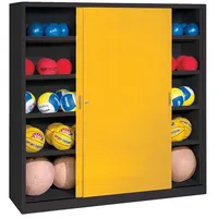 C+P Ballschrank mit Vollblech-Schiebetüren (Typ 4), HxBxT 195x120x50 cm,