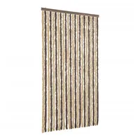 VidaXL Fliegenvorhang Dunkelbraun und Beige 100x200 cm Chenille