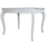 Casa Padrino Barock Esstisch Weiss 100 cm x 90 cm- Esszimmer Tisch