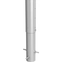 Zaunpfosten BIOHORT, silber (silberfarben, metallic), H:96,5cm, Stahlblech, Zaunpfosten, Steher für Sichtschutz zum Einbetonieren