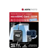 AgfaPhoto microSDHC 32GB Class 10 UHS-I U3 + SD-Adapter