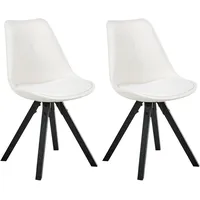 Beliani Esszimmerstuhl 2er Set HEDLEY Stoff Hellbeige