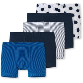 SCHIESSER Jungen Shorts Pack - Vorteilspack,Unterhose, Pants, uni/gemustert, 98-140 Mehrfarbig
