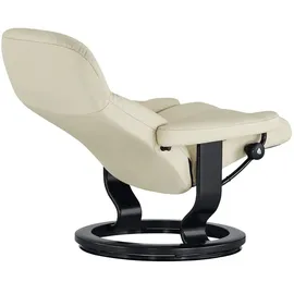 Stressless Relaxsessel Leder 85 x 100 x 77 cm creme mit Hocker