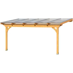 Terrassendach SKANHOLZ "Ravenna", braun (nussbaum), B:541cm T:350cm, Douglasienholz, Terrassenüberdachungen, Douglasie
