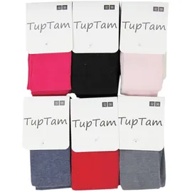 TupTam Strickstrumpfhose TUPTAM "Strumpfhose Mädchen Strickstrumpfhosen Bunt Gemustert 6er Pack", Mädchen, Gr. 104, rot (farbenmix 1), Obermaterial: 76% Baumwolle CO. 22% Polyamid PA. 2% Elasthan EL., Strumpfhosen