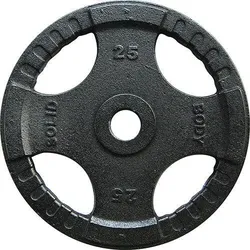 Olympische 4-Griff gusseisen Gewichtsplatten OPTK25 schwarz 25kg