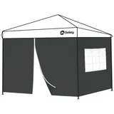 Sekey Pavillonseitenteil 2er Set Pavillon Seitenteile Seitenwand für Faltpavillon 300 x 300 cm, Mit Reißverschluss, mit Fenster / auch für 300 x 600 cm, 300 x 900 cm schwarz