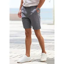 John Devin Chinoshorts JOHN DEVIN "- sommerliche Shorts aus angenehmer Oxford-Qualität", Herren, Gr. 38, N-Gr, grau, Web, Obermaterial: 98% Baumwolle, 2% Elasthan, unifarben, regular fit kurz, Hosen Chinoshorts, kurze Hose, regular-fit, aus elastischer Baumwolle
