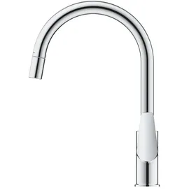 Grohe Bauedge mit herausziehbarem Auslauf Schwenkauslauf, Ausladung 215 mm, chrom