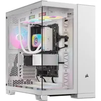 Corsair iCUE LINK 6500X RGB – Panoramic Tempered Glass - Reverse Connection Motherboard Compatible -– 3x CORSAIR RX120 RGB-Lüfter im Lieferumfang Enthalten – Weiß