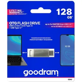Goodram ODA3 USB-Stick USB Type-A / USB Type-C 3.2 Gen 1 (3.1 Gen 1) Silber