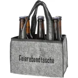 Cepewa witzige Tasche,Flaschenträger,Flaschenhalter,Flaschentasche Feierabendtasche für 6 Flaschen aus Polyester