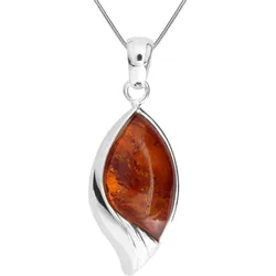 Kette mit Anhänger OSTSEE-SCHMUCK "Ostsee-Schmuck Kette mit Anhänger Lilla Kette mit Anhänger Lilla" Gr. 50, silber (silberfarben), Halsketten, Damen, 50cm, Silber 925 (Sterlingsilber), L: 42cm