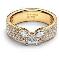 Pandora Timeless Funkelnder Schmetterling Markanter Ring mit 14K vergoldeter Metalllegierung und Zirkonia, Größe: 58, 164270C01-58