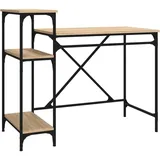 vidaXL Schreibtisch mit Regal Sonoma-Eiche 105x50x90 cm Holzwerkstoff