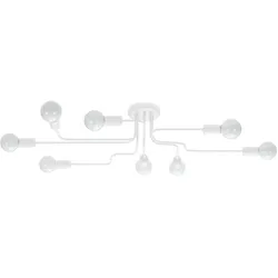 SOLLUX LIGHTING Deckenleuchte "Kronleuchter VECTOR 8 weiß", weiß, H: 15,5cm, Lampen, Streulicht