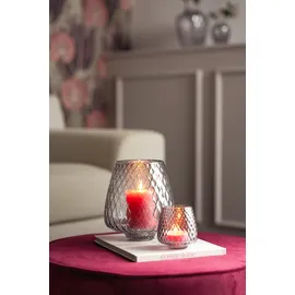 LEONARDO Teelichthalter GIULIA Glas Grau