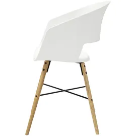 VCM 2er Set Stuhl Luna Lederoptik Weiß