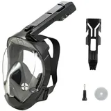 Schnorchelmaske Vollgesichtsmaske 180° Sicht – Tauchmaske Anti-Beschlag mit Doppelluftsystem, Taucherbrille Erwachsene mit Kamera Halter - L/XL