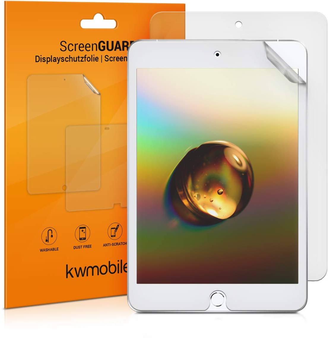 kwmobile 2X Tablet Schutzfolie kompatibel mit Apple iPad Mini 5 (2019) Folie - Full Screen Protector - Tablet Displayfolie entspiegelt