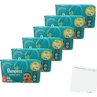 Pampers Baby Dry Windeln Gr.3, 6-10 kg 6er Pack (6x66Stk Packung) + usy Block