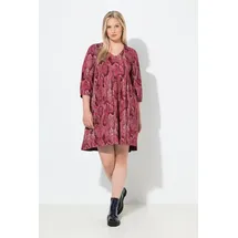 Ulla Popken Jerseykleid Animaldruck Lila 50/52