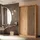 masseno Schwebetürenschrank LAMELLO 120 x 216 x 61 cm Braun